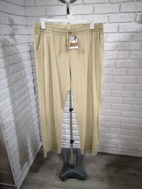 Willit NWT Ladies Size XXL Beige Tie & Elastic Waist Pull On Active Wear Pants